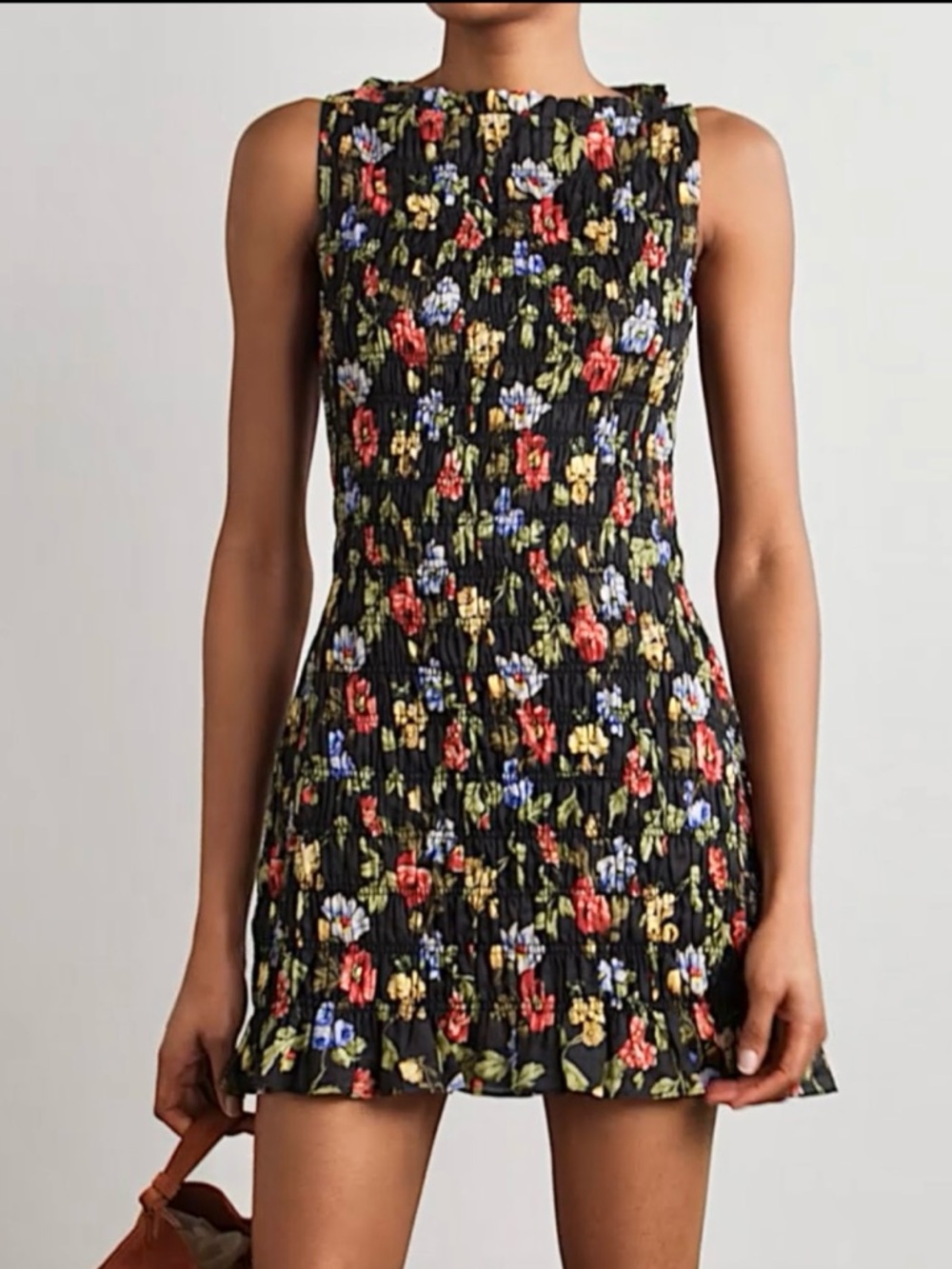 NWT Doen Gianna Floral Mini Dress Noir Wild Rose - Picture 6 of 15